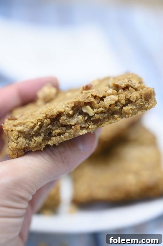 Easy Pecan Toffee Bars recipe, perfect for holidays, parties, and homemade edible gifts.