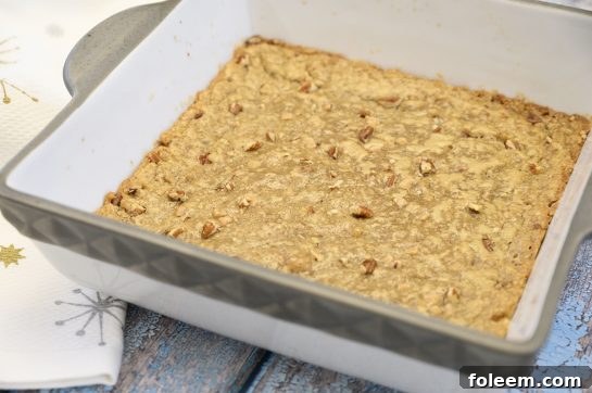 Easy Pecan Toffee Bars recipe inspired by Mary's Weeknight Dessert Cookbook.