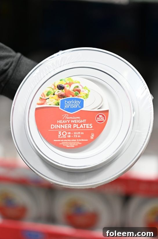 Berkley Jensen Premium Heavyweight Dinner Plates, an elegant and disposable option from BJ's