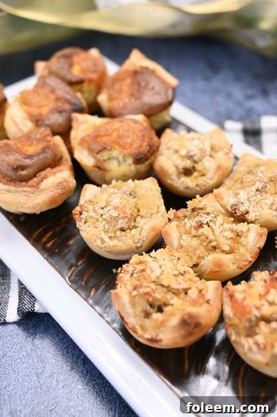 Assorted Wellsley Farms Mini Quiches, ideal for breakfast or party appetizers