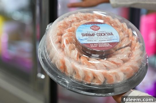 Wellsley Farms Shrimp Cocktail tray with cocktail sauce, ready to serve from BJ's