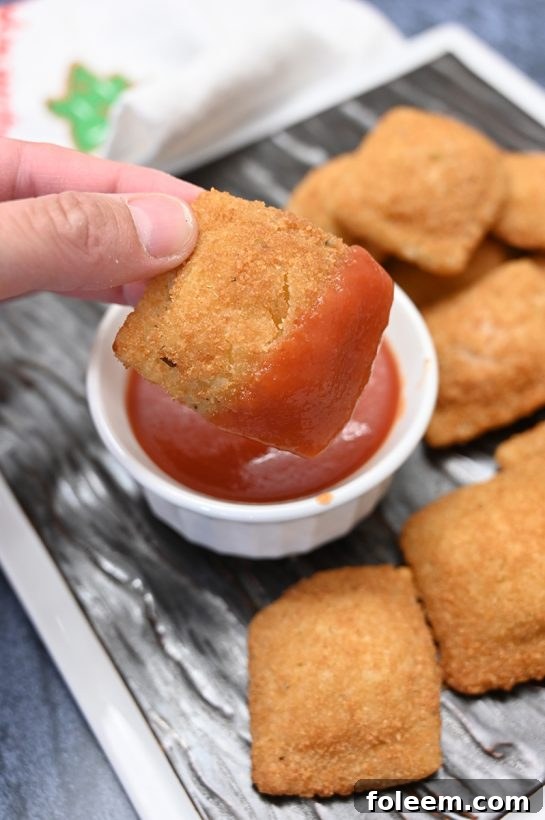 Wellsley Farms Toasted Cheese Ravioli with marinara sauce.