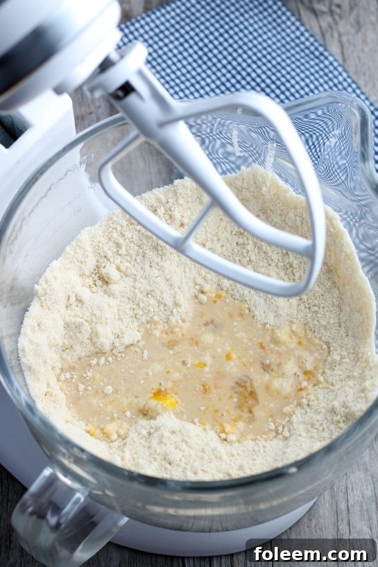 Everything goes into the stand mixer to make the dough for this easy recipe for fig cookies.