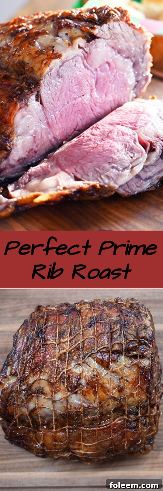 Close-up of Sliced Prime Rib Roast