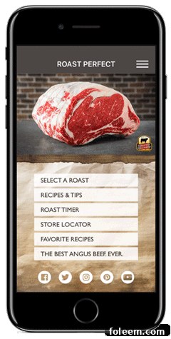 Certified Angus Beef Roast Perfect App Interface