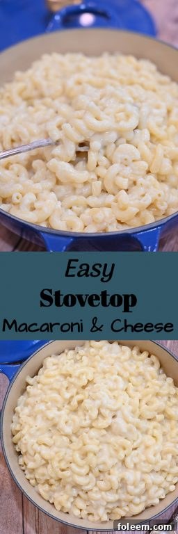 Serving of ultimate creamy stovetop mac and cheese, garnished for a potluck