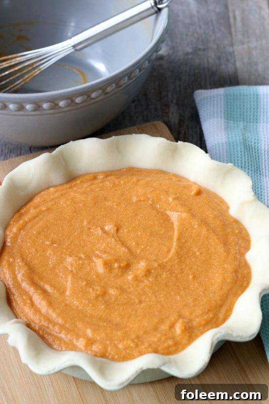 A top-down shot of a slice of sweet potato pie, garnished with a dollop of whipped cream, showcasing its appealing texture and presentation.