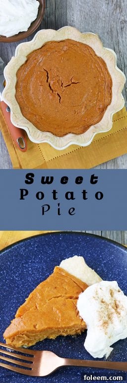 A visual representation encouraging readers to learn how to make sweet potato pie, highlighting its ease and delicious outcome.