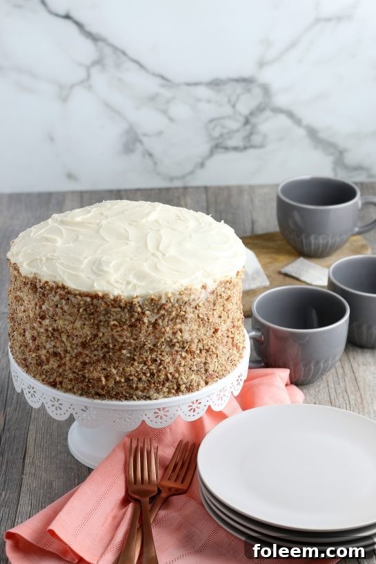 My from scratch Hummingbird Cake is a beloved, classic southern cake recipe packed with banana and pineapple that looks so impressive for a holiday or birthday party!