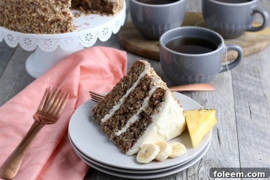 Homemade Hummingbird Cake is a beloved, classic southern cake recipe packed with banana and pineapple that looks so impressive for a holiday or birthday party!
