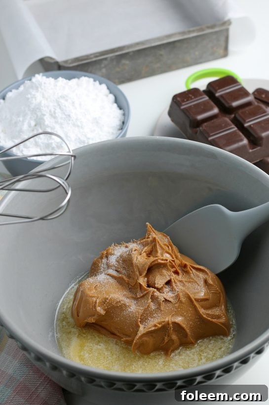 The first step to make these tasty eggs is to blend the wet ingredients together until smooth and creamy.