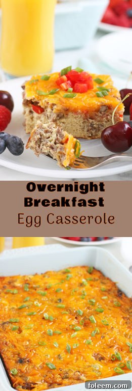 This delicious breakfast egg casserole is made in advance, specifically overnight. My overnight egg casserole is made with egg and sausage and your choice of vegetables and seasonings. I’ll show you how to quickly and easily make a hot breakfast that the whole family will enjoy. 