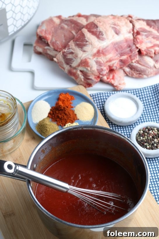 This sauce is delicious for our bbq ribs, and easy to make too!