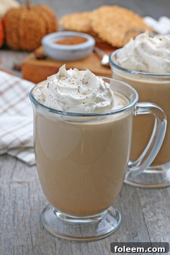 This Homemade Pumpkin Spice Latte recipe is a coffee drink made with a mix of traditional autumn spice flavors. The combination of coffee with baking spices like cinnamon is the perfect fall drink!
