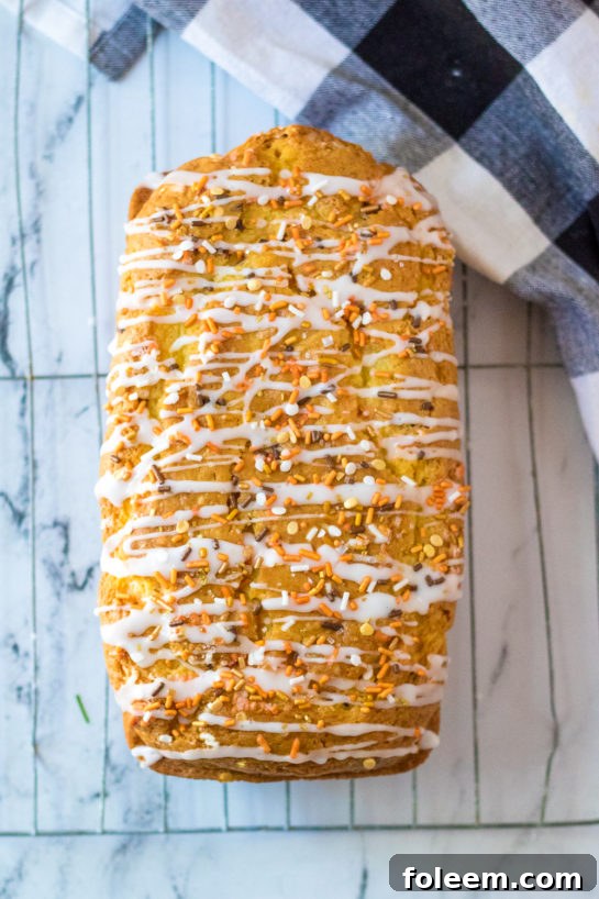 Moist and flavorful Fall Confetti Sweet Bread, perfect for breakfast or dessert, easy to make with just a bowl and spatula.