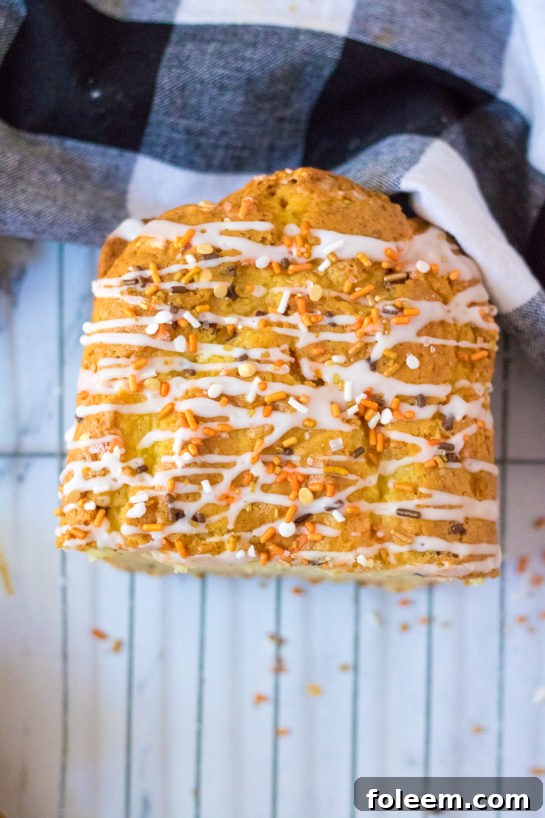 Fall Confetti Sweet Bread, super moist and flavorful, ideal for Thanksgiving or any fall holiday, easy to make without a mixer.