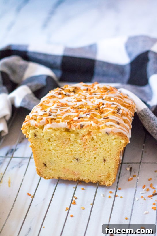 Fall Confetti Sweet Bread, super moist and flavorful, perfect for Thanksgiving or Halloween, easy to make without a mixer.