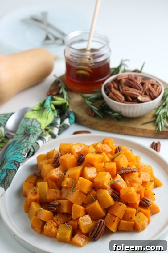 Simple Roasted Butternut Squash recipe has so much flavor and is a delicious side dish for Thanksgiving and Christmas! It is so tasty and a little different than the standard fare for the holidays.