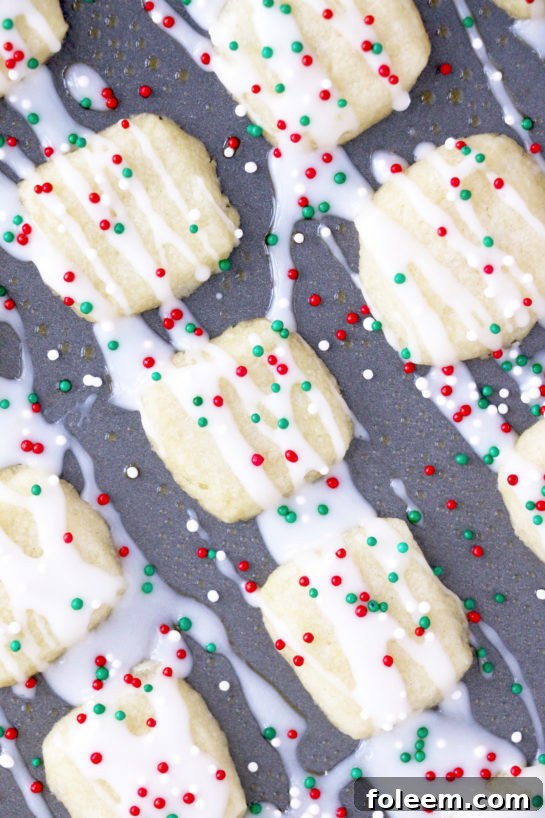 Beautifully frosted Christmas Sugar Cookie Bites, showcasing their appealing texture.