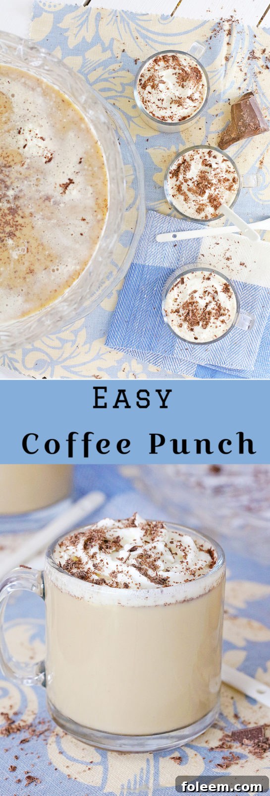 A small pitcher of coffee punch ready to be poured.