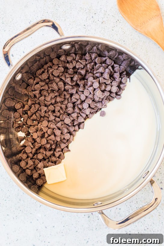 Mixing the ingredients needed to make the Valentine's Day Best Rocky Road