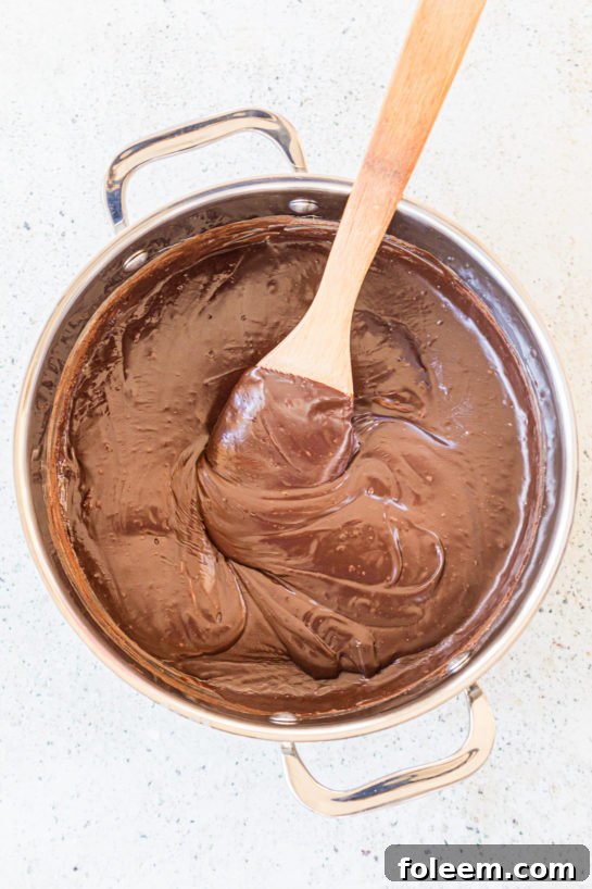 Melting the chocolate needed to make the Valentine's Day Best Rocky Road