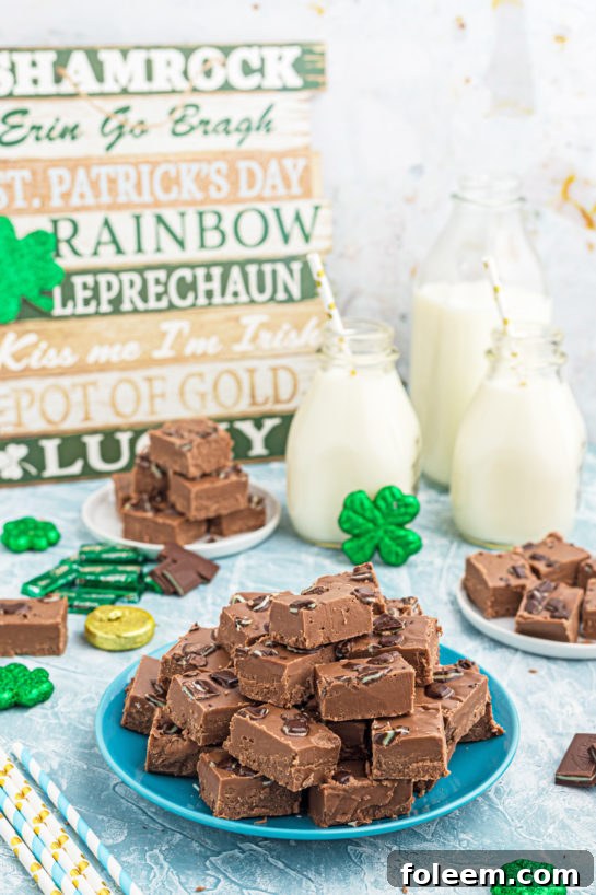 Sweet and creamy Andes Mint Fudge, a delightful dessert.