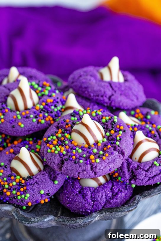 Delicious Halloween Witch Hat Cookies, spooky yet adorable, perfect for kids and parties.