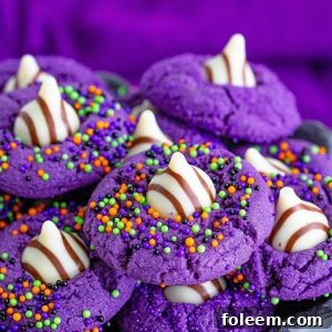 These Halloween Witch Hat Cookies are the perfect dessert recipe for Halloween! They are both spooky (in a totally adorable way), super delicious, and great Halloween cookies to make with kids (big or small).