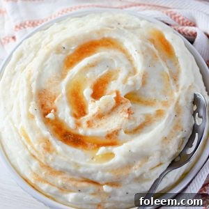 Traditional, creamy Amish Mashed Potatoes will be your favorite mashed potatoes ever and best Thanksgiving or Christmas dinner side dish! The browned butter makes all the difference and these are packed with delicious flavor!