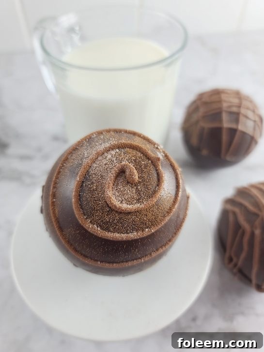 Rich Mocha Hot Chocolate Bombs, coffee-infused, perfect for holiday gifts or dessert trays.