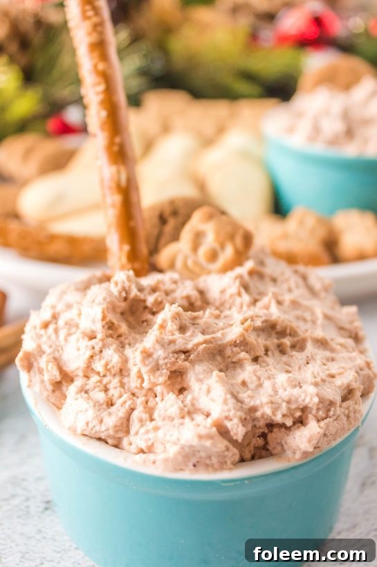 Cinnamon Roll Dip is a decadent, crazy simple dessert recipe for any holiday or a sweet breakfast idea! It only takes about 15 minutes from start to finish!