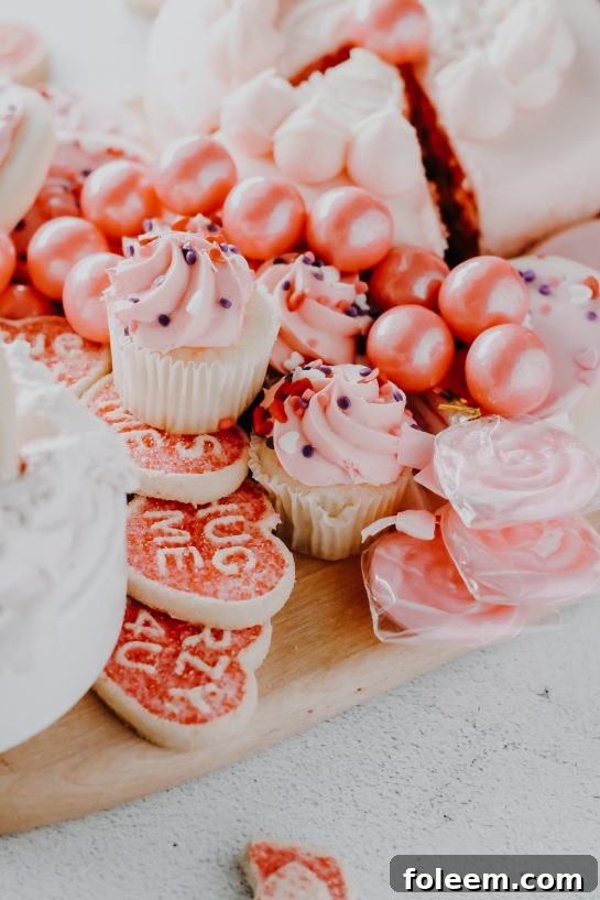A beautifully arranged serving of Strawberry Cake Mix Dip surrounded by colorful dippers, suitable for any holiday