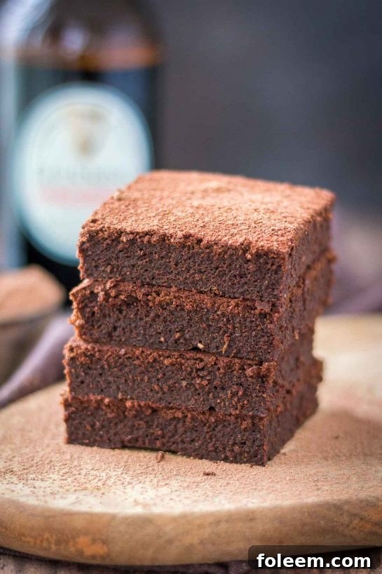 Guinness brownies recipe, fudgy chocolate brownies with a hint of stout, cut into squares.