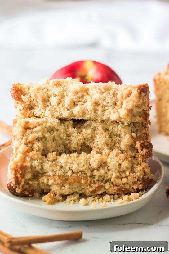 This easy Apple Streusel Coffee Cake fall dessert recipe just perfect for Fall! This soft, moist cake is easy to make because it starts with a box mix that you jazz up with apples, cinnamon and a crunchy streusel topping. 
