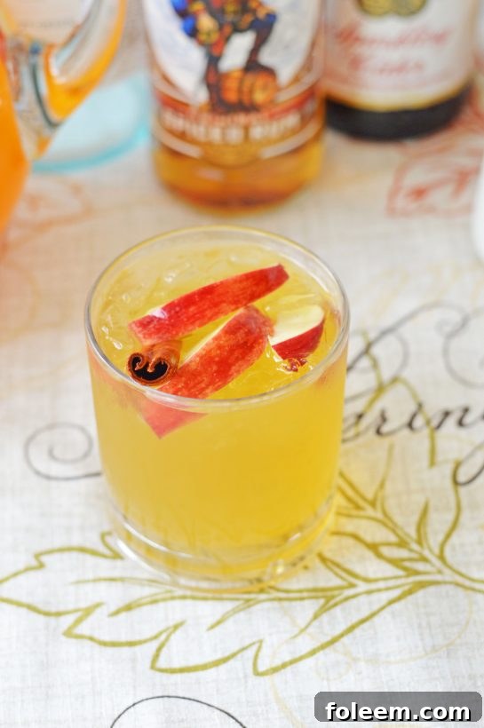 Pumpkin Sangria in a glass, a sweet and spiced fall drink perfect for holiday gatherings and autumn celebrations