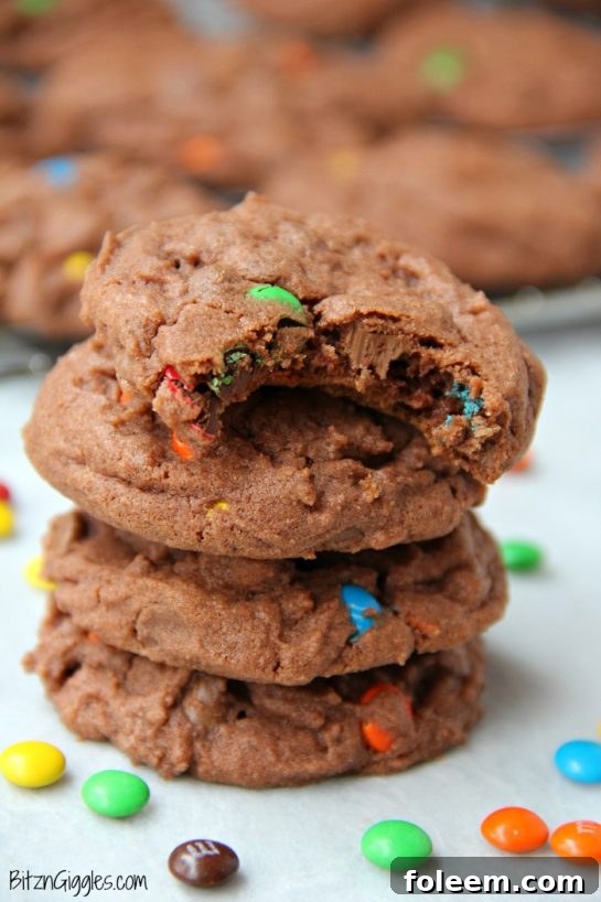 Decadent Triple Chocolate Pudding Cookies, packing an intense triple dose of chocolate for the ultimate rich and fudgy dessert experience.
