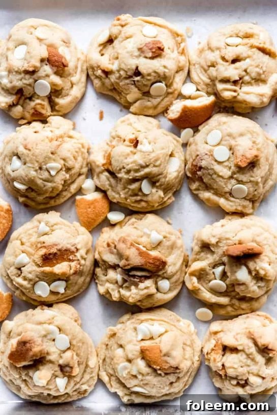 Delightful Banana Pudding Cookies, bursting with natural banana flavor and incredible softness, a comforting twist on a classic dessert.