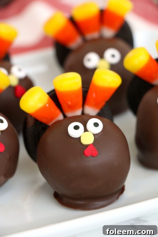 Turkey Cake Pops are festive fall treats perfect for Thanksgiving dessert tables.