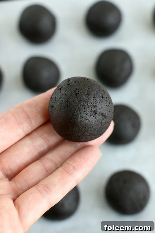 Making the cake balls for the Easy Turkey Cake Pops recipe.