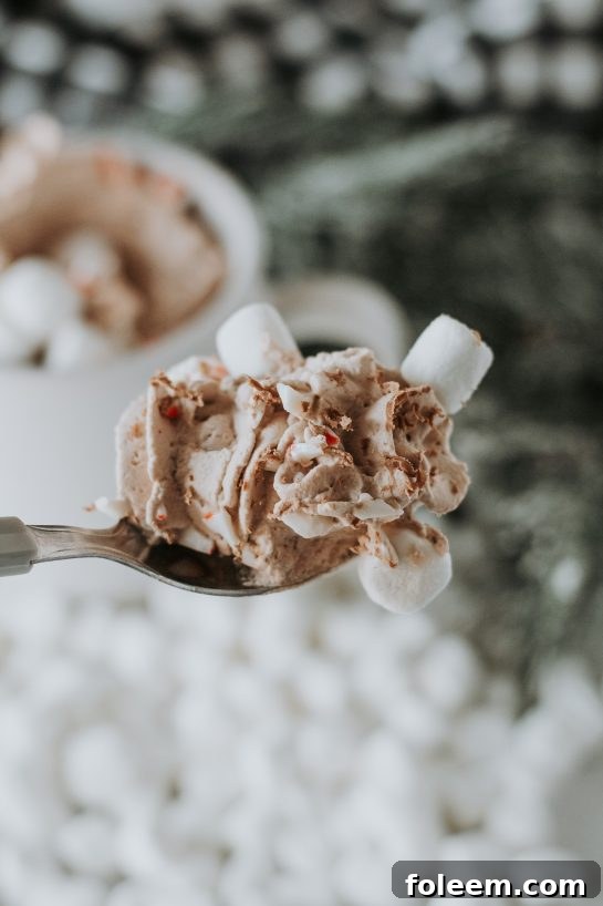A hand presenting a mug of quick and easy homemade whipped hot chocolate, emphasizing its approachable preparation for any occasion.