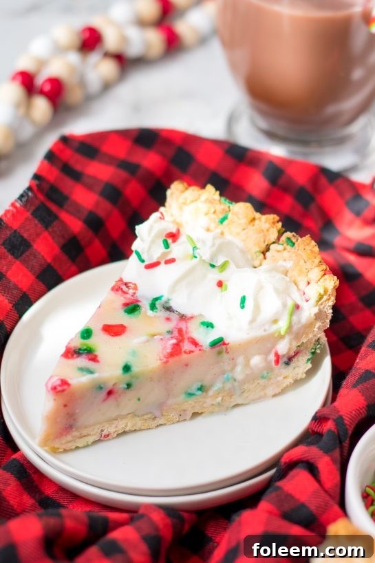 festive look. The filling is silky and rich - perfect for any occasion. The crust is a no-roll pie crust which makes it quick to throw together for the busy holiday season. 