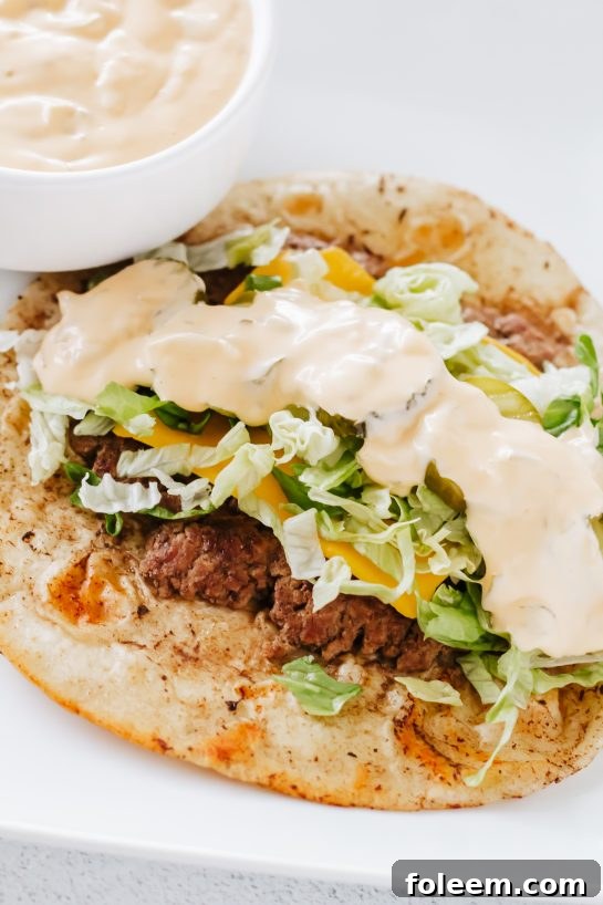 Experience the ultimate flavor fusion: Big Mac Tacos, a low-carb taco recipe with all the classic Big Mac taste without the bun.