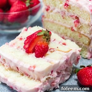 The one thing that sets this Strawberries & Cream Layered Cake recipe apart from other cakes? The egg whites that keep it light and fluffy! This cake is perfect for spring and Easter!