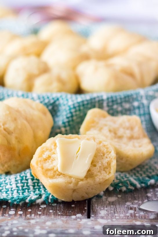 Buttered Mashed Potato Rolls, a classic and easy family favorite roll recipe perfect for holiday meals.
