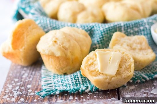 Buttered Mashed Potato Rolls, a classic and easy family favorite roll recipe perfect for Thanksgiving and Christmas dinners.
