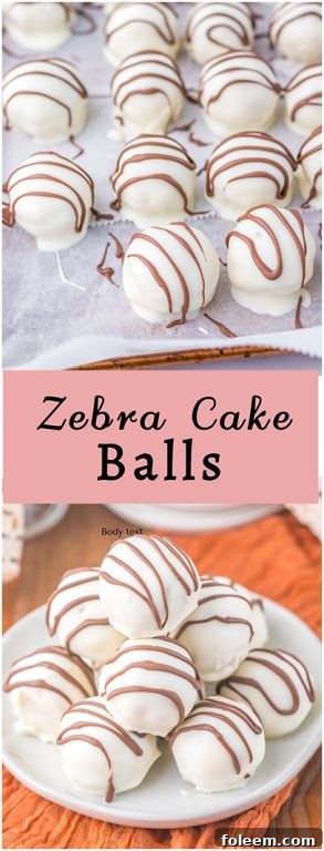 Zebra cakes was one of my favorite sweet treats as a kid and turning them into Zebra cake balls made them even better! This Zebra Cake Balls recipe is absolutely mouth-watering. So creamy with a crunch of chocolate on the outside. These were so incredibly easy to make and so fun! Only 4 ingredients for this delicious dessert.