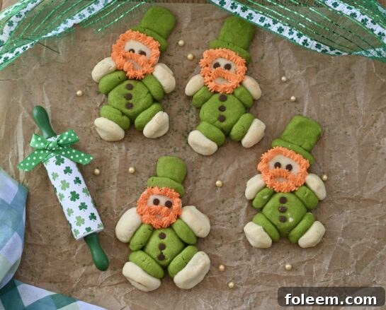 Adorable Sugar Cookie Lucky Leprechaun Cookies recipe for St. Patrick's Day baking needs!