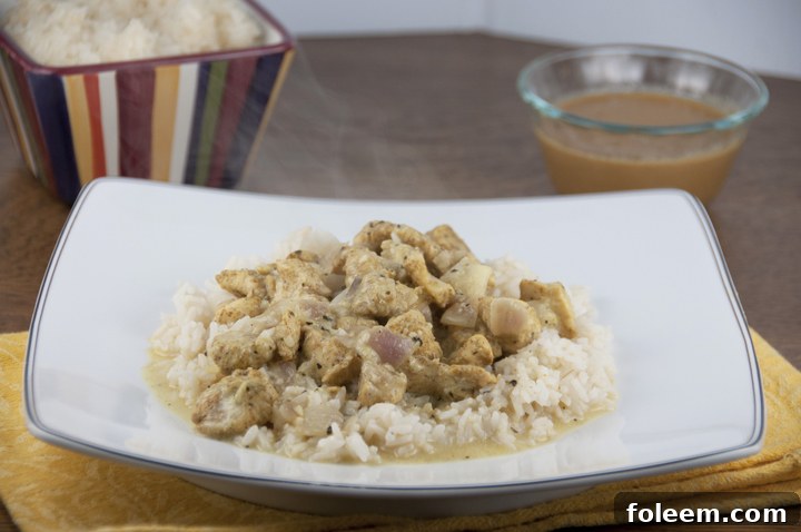 Curried Coconut Chicken Recipe - A fantastic Asian dish with creamy coconut sauce and tender chicken, perfect for weeknights.