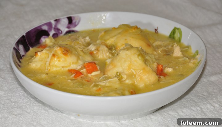 Crock Pot Slow Cooker Chicken and Dumplings Recipe www.wishesndishes.com